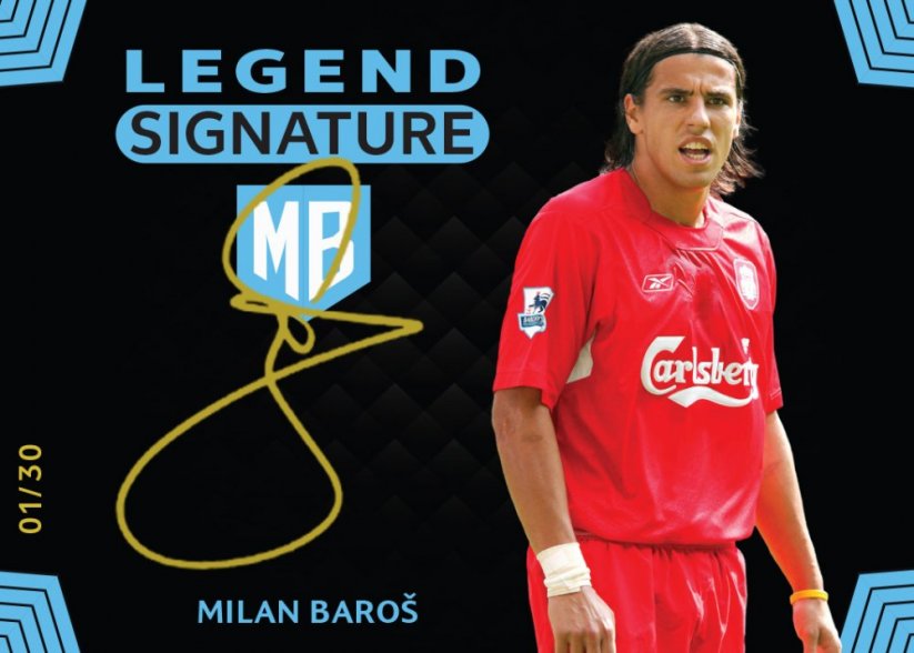 Milan Baroš x/30 vlastnoruční podpis Liverpool