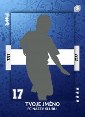 world cup blue je fotbalová kartička v modrém unikátním designu