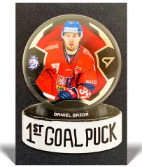 Daniel Gazda 1st Goal Puck 2024 Sportzoo Hokejové ČESKO