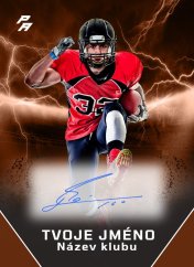 Americký fotbal kartička STORM SIGNATURE
