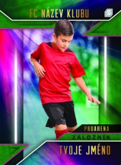 moderní zelený design fotbalové kartičky ryan s jménem hráče